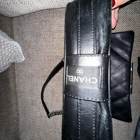 Authentic Rare 2008-2009 Black Chanel handbag with silver chain single strap - Picture 11 of 14